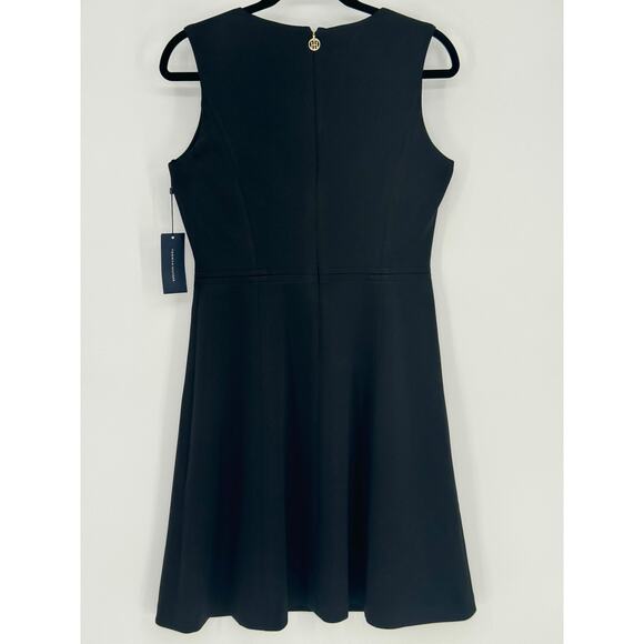Tommy Hilfiger Black Sleeveless Dress with Black/gold buttons Size 4 NWT - Picture 2 of 7